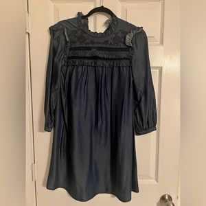 Kate Spade Blue Jean Embroidered Dress